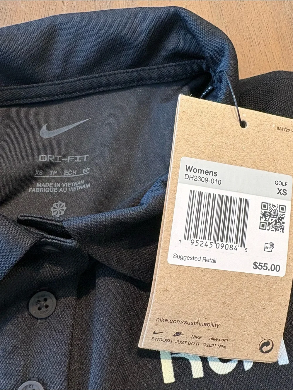 Nike women's Black polo shirt 